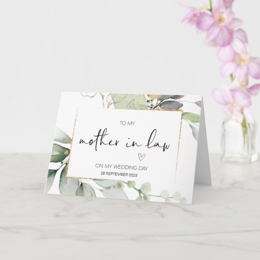 Neue Mutter im Recht Hochzeit Danke von Bride Car Karte (Orchidee)