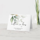 Neue Mutter im Recht Hochzeit Danke von Bride Car Karte (Vorderseite)