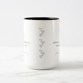 Neue Mutter Mutterzitat Linienkunst Zweifarbige Tasse (Mittel)