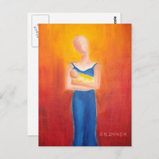 Neue Mutter Postkarte (Vorne/Hinten)