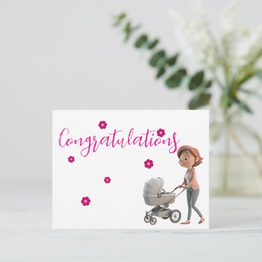 Neue Mutter Postkarte (Stehend Vorderseite)