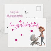 Neue Mutter Postkarte (Vorne/Hinten)