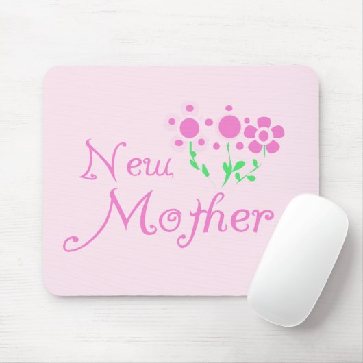 Neue Mütter Rosa Blume T - Shirt und Geschenke Mousepad (Mit Mouse)