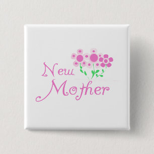 Neue Mutter-Rosa-Blumen-T - Shirts und Geschenke Button