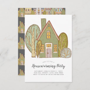 Neue Nachbarschaft der Housewarming-Party Einladung