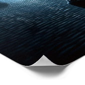 "Neue Nacht im Café Terrasse im Winter" Poster (Ecke)