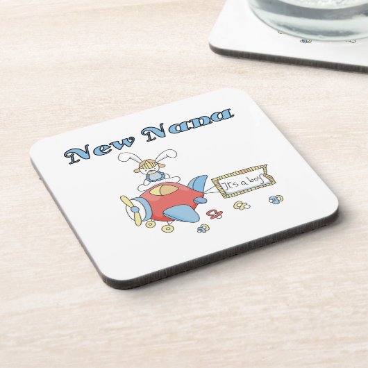 Neue Nana von Boy Airplane Geschenke Getränkeuntersetzer (Linke Seite)