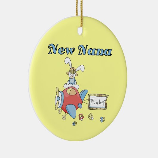 Neue Nana von Boy Airplane Geschenke Keramikornament (Rechts)