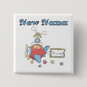 Neue Nana von Boy-Airplane-Hemden und Geschenken Button