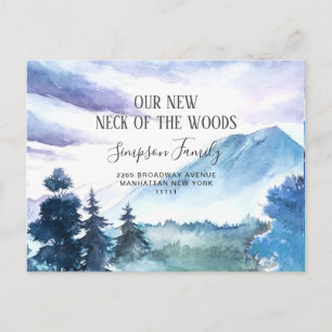 Neue Neck of the Woods Umzugsankündigung Postkarte