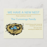 Neue Nest-Bewegung Ankündigung Postkarte