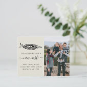 Neue Nest-Zuhause-Änderung des Fotos Ankündigungspostkarte (Stehend Vorderseite)