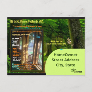 Neue neue grüne Baumstruktur Postkarte