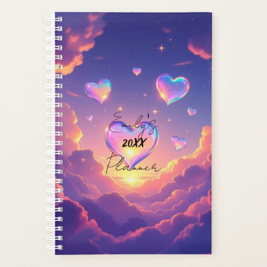 Neue Niedliche Lila Wolken Planer (Vorderseite)