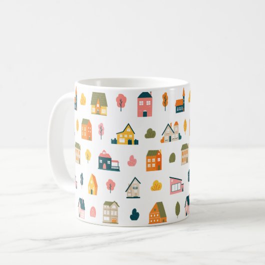 Neue Niedliche Wohnhäuser Kaffeetasse (Vorderseite Links)