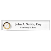 Neue Notrufzentrale für Anwälte mit Uhr Namensplakette (Vorderseite)