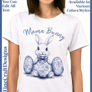 Neue oder Expectant Floral Mama Bunny 02 Osterfest T-Shirt