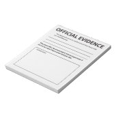 Neue Offizielle Beweise Funny Notepad Notizblock (Rotiert)