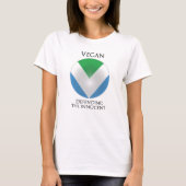 NEUE OFFIZIELLE VEGANE FLAGGE: Schild des T-Shirt (Vorderseite)