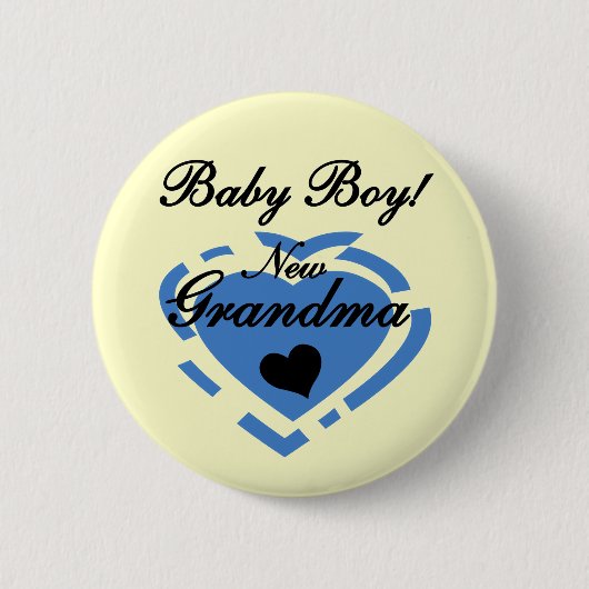 Neue Oma Baby Boy Tshirts und Geschenke Button (Vorderseite)