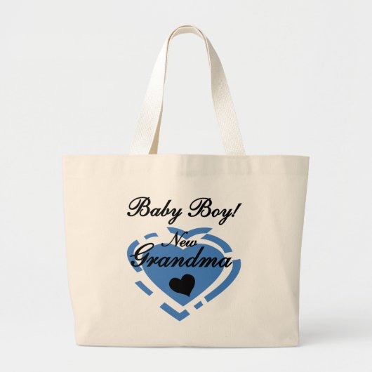 Neue Oma Baby Boy Tshirts und Geschenke Jumbo Stoffbeutel (Vorne)