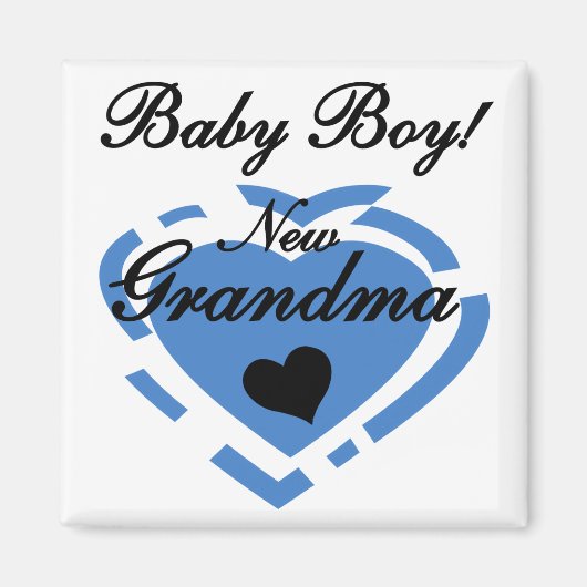 Neue Oma Baby Boy Tshirts und Geschenke Magnet (Vorne)
