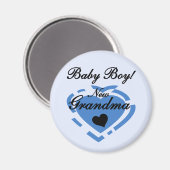 Neue Oma Baby Boy Tshirts und Geschenke Magnet (Vorderseite/Rückseite)