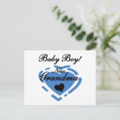 Neue Oma Baby Boy Tshirts und Geschenke Postkarte (Stehend Vorderseite)