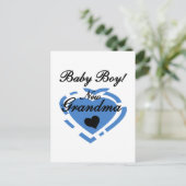 Neue Oma Baby Boy Tshirts und Geschenke Postkarte (Stehend Vorderseite)