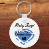 Neue Oma Baby Boy Tshirts und Geschenke Schlüsselanhänger (Vorderseite)