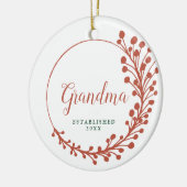 Neue Oma etablierte Personalisierten Feldzug Keramik Ornament (Links)