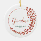 Neue Oma etablierte Personalisierten Feldzug Keramik Ornament (Hinten)