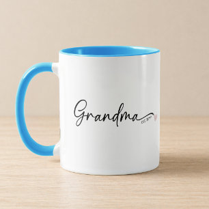 Neue Oma Etabliertes Jahr Schrift Blau Tasse