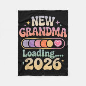 Neue Oma Loading 2026 Future Großmutter Fleecedecke (Vorderseite)