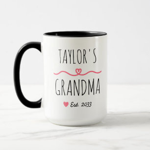 Neue Oma mit individuellem Namen, Titel & geschätz Tasse