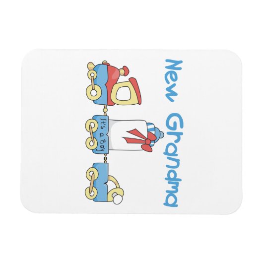 Neue Oma-Train-Geschenke Magnet (Horizontal)