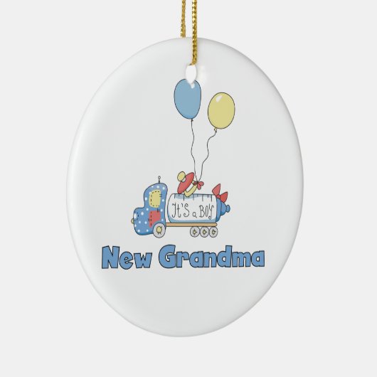 Neue Oma Truck Es ist ein Junge Geschenke Keramikornament (Rechts)