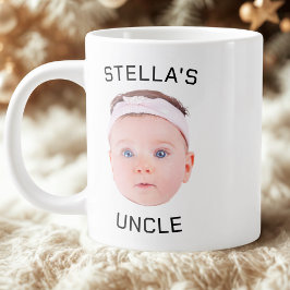 Neue Onkel-Geschenke-Tasse, Custom Baby-Face-Foto- Jumbo-Tasse