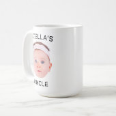 Neue Onkel-Geschenke-Tasse, Custom Baby-Face-Foto- Kaffeetasse (Vorderseite Links)