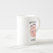 Neue Onkel-Geschenke-Tasse, Custom Baby-Face-Foto- Porzellantasse (Vorderseite Rechts)