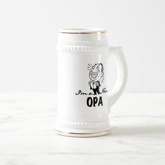 Neue Opa-T - Shirt und Geschenke lächeln Bierglas (VorderseiteRechts)