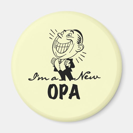 Neue Opa-T - Shirt und Geschenke lächeln Magnet (Vorne)