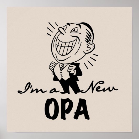 Neue Opa-T - Shirt und Geschenke lächeln Poster (Vorne)