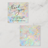 neue Opal Dankeschön Rabattkarte Quadratische Visitenkarte (Vorne/Hinten)