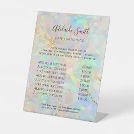 neue Opal-Preisliste Pedestal Sign Sockelschild