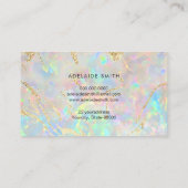 neue opal stone Business Card Visitenkarte (Rückseite)