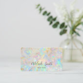 neue opal stone Business Card Visitenkarte (Stehend Vorderseite)