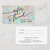 neue Opal-Textur-Referenzkarte Visitenkarte (Vorne/Hinten)