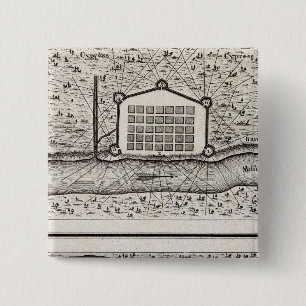 Neue Orleans aus dem Fort St. Charles Button