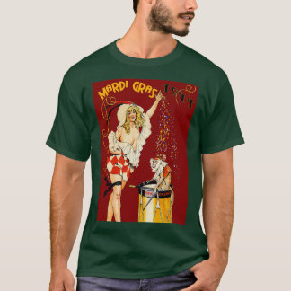 NEUE ORLEANS Vintag Mardi Gras Werbung Printwerbun T-Shirt